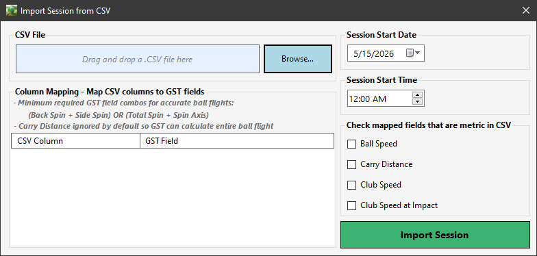 Session Import